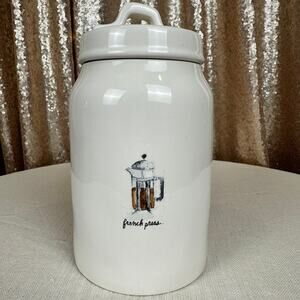 Rae Dunn French Press Canister, Retired 2018